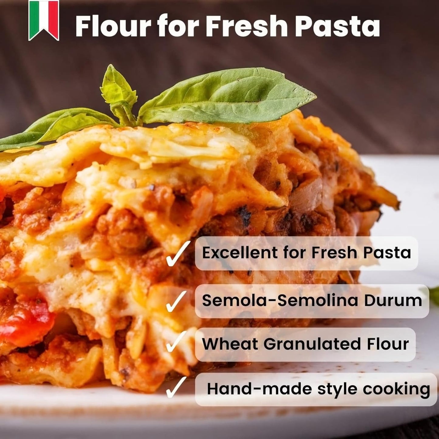 Polselli, Fresh Pasta Flour, Tipo 00, Soft Wheat, 5 kg (11 lb)