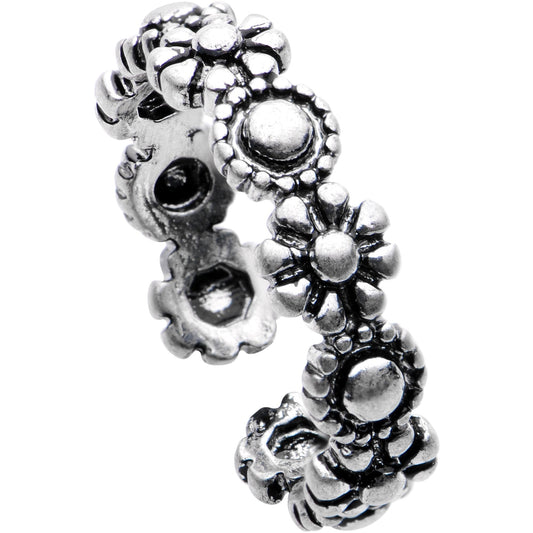 Silver Plated Floral Wreath Toe Ring