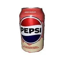 Pepsi Strawberries ’n’ Cream Zero – Sugar-Free Berry-Flavored Soda 330 mL Can (UK)