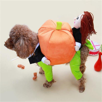 Pet Halloween Pumpkin Costume For Dogs-0