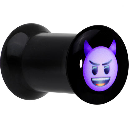 2G Licensed Purple Devil emoji Acrylic Double Flare Plug Set