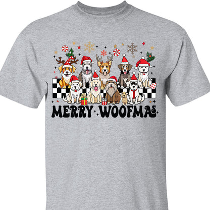 Merry Woofmas Sweatshirt, Pet Lovers Christmas Sweatshirt, Happy Christmas Ugly Sweatshirt - K1492