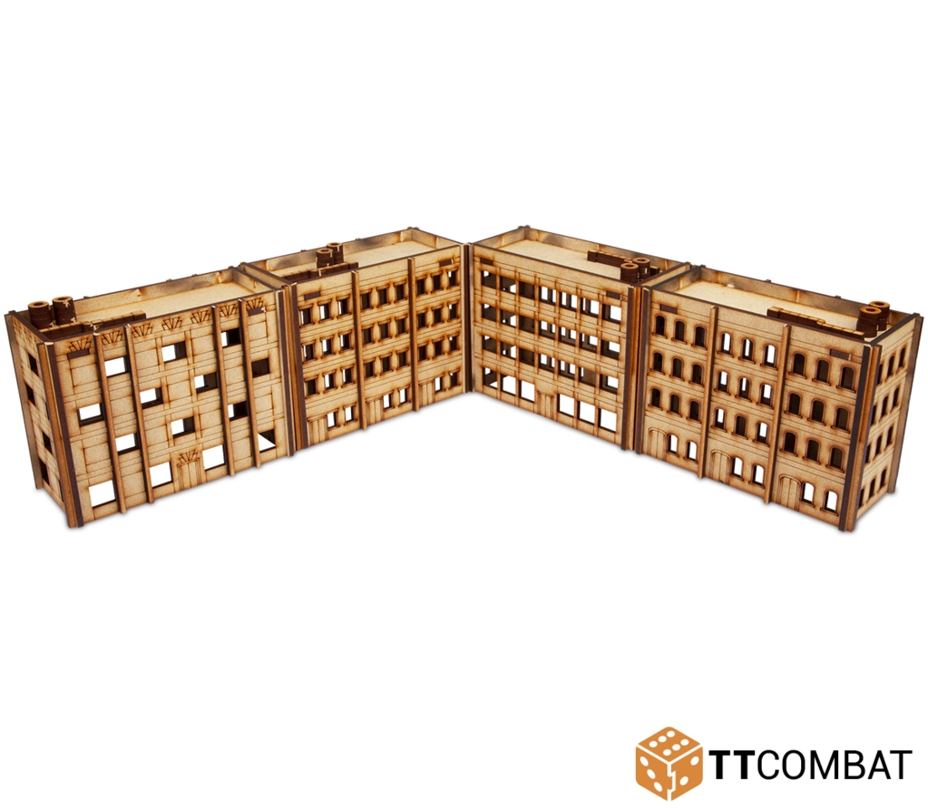 TTCombat 10mm Terrain: Sci-fi Scenics - Brownstone Rows
