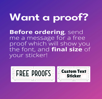 Create Your Own Custom Text Die Cut Vinyl Stickers