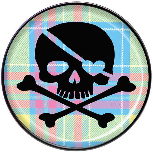 Pink Green Plaid Heart Skull Black Barbell Tongue Ring