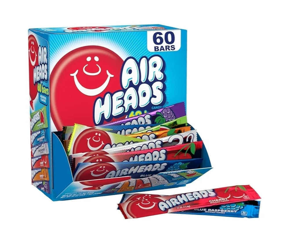 AIRHEADS CANDY STICKS ASSORTED 60 COUNT 15.6g