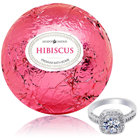 Hibiscus Bath Bomb with Jewelry Ring Inside