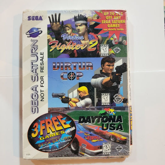 Virtua Fighter 2/Virtua Cop/Daytona USA 3 Game Bundle [Not for Resale] (Sega Saturn)