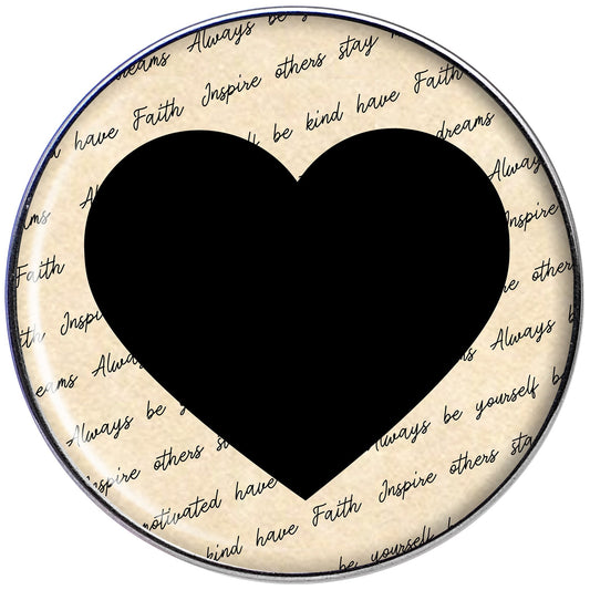 Love Letter Black Heart Tragus Cartilage Earring