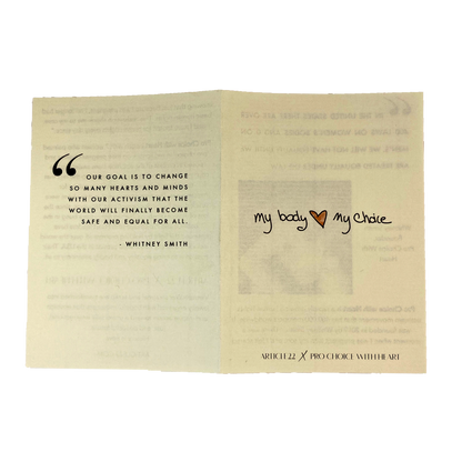 MY BODY MY CHOICE BAR TAG NECKLACE - PROCHOICE WITH HEART COLLABORATION