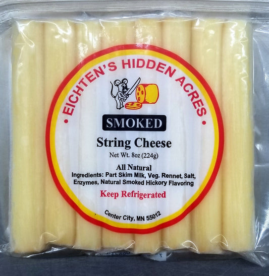 Smoked String Cheese, Smoked 8 oz Package