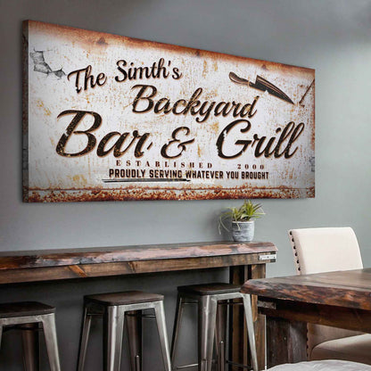 Backyard Bar & Grill Sign II
