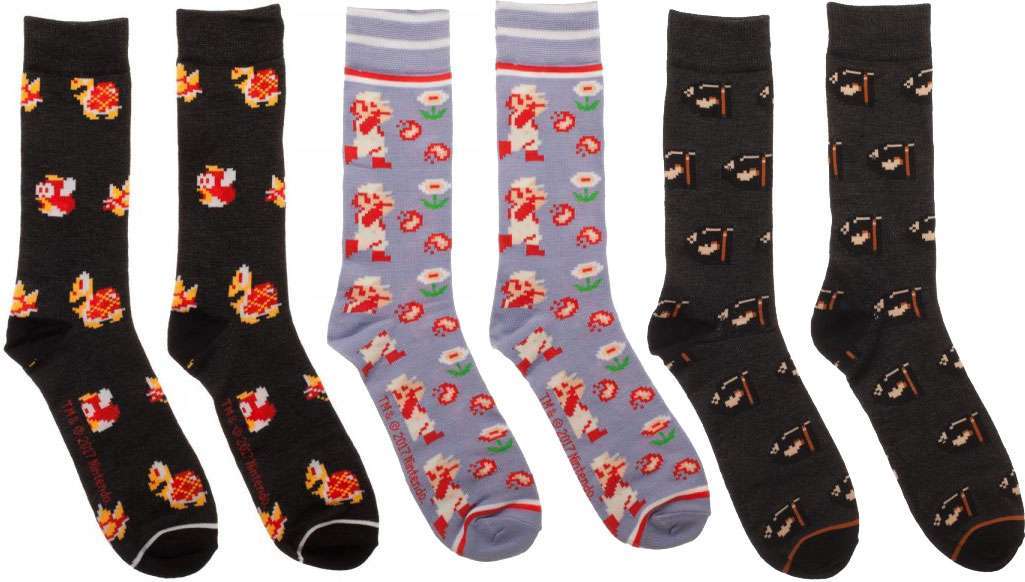 Super Mario Socks 3 Pack