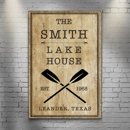 Family Lake House Rustic Sign II