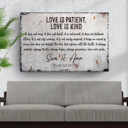 Love Is Patient, Love Is Kind Sign