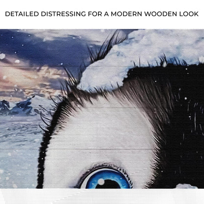 Penguin Peekaboo Painting Canvas Wall Art