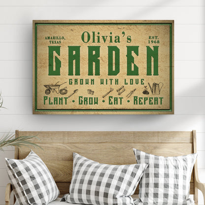 Plant, Grow, Eat, Repeat Garden Sign