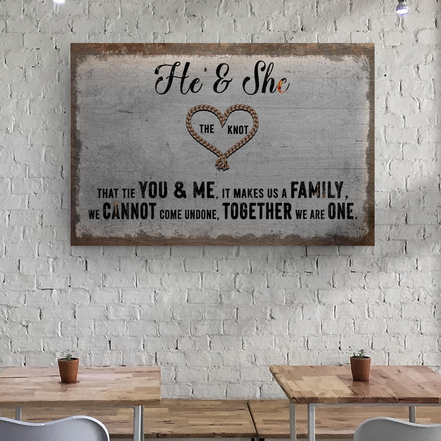 He And She You And Me Together Sign