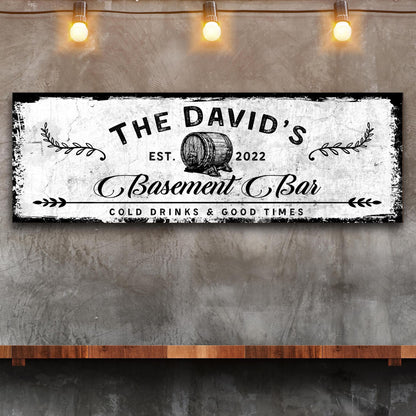 Basement Bar Barrel Sign