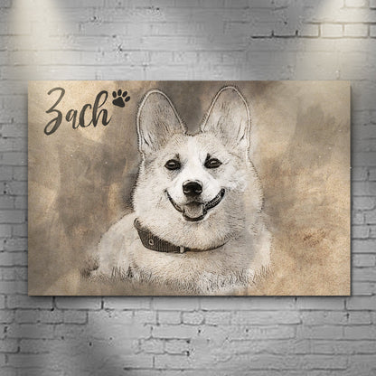 Pet Portrait Pencil Drawing Sign