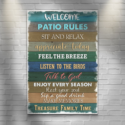 Patio Rules Sign