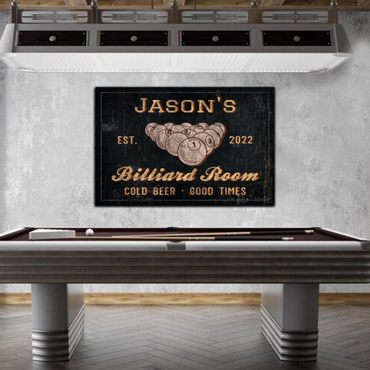 Billiard Room Sign