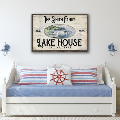 Family Lake House View Sign