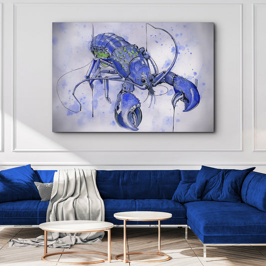 Lobster Watercolor Painting Canvas Wall Art VI