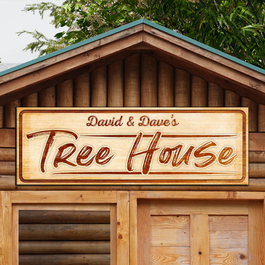 Treehouse Sign, Unique Baby Boy Gift, Tree House Wall Art, Tree House Sign, Tree House Lover Gift Sign Decor