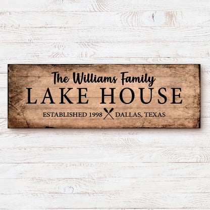 Family Lake House Sign VI