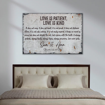 Love Is Patient, Love Is Kind Sign