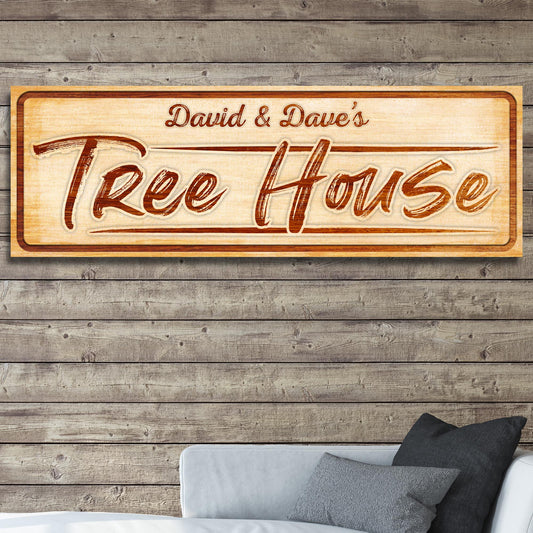 Treehouse Sign, Unique Baby Boy Gift, Tree House Wall Art, Tree House Sign, Tree House Lover Gift Sign Decor