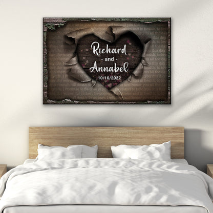 Unwrapped Heart Wedding Vows Sign