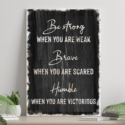 Be Strong, Brave, And Humble Sign