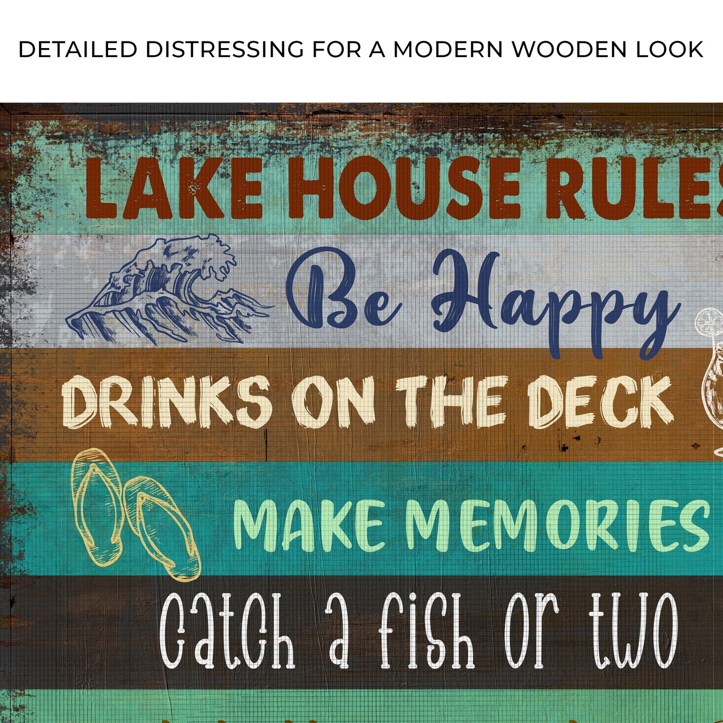 Lake House Rules Sign III