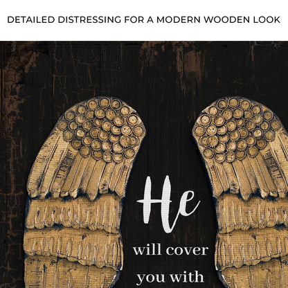 Psalm 91:4 He Will Cover You With His Feathers Sign II