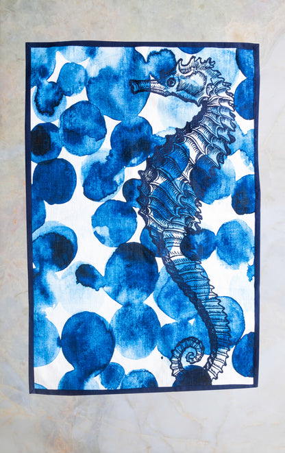 SHIBORI SEAHORSE TEA TOWEL