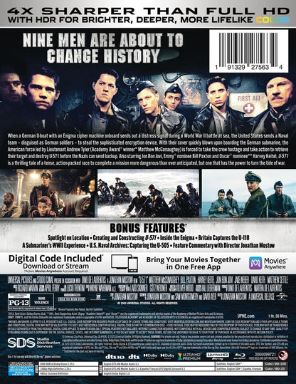 U-571 - Limited Edition Steelbook (4K Ultra HD + Blu-ray + Digital)