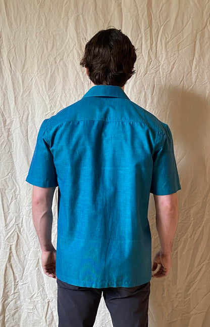 Teal Handloom Shirt
