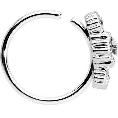 20G 5/16 Clear CZ Gem Fashion Fusion Seamless Circular Ring