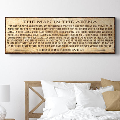 The Man In The Arena Sign V