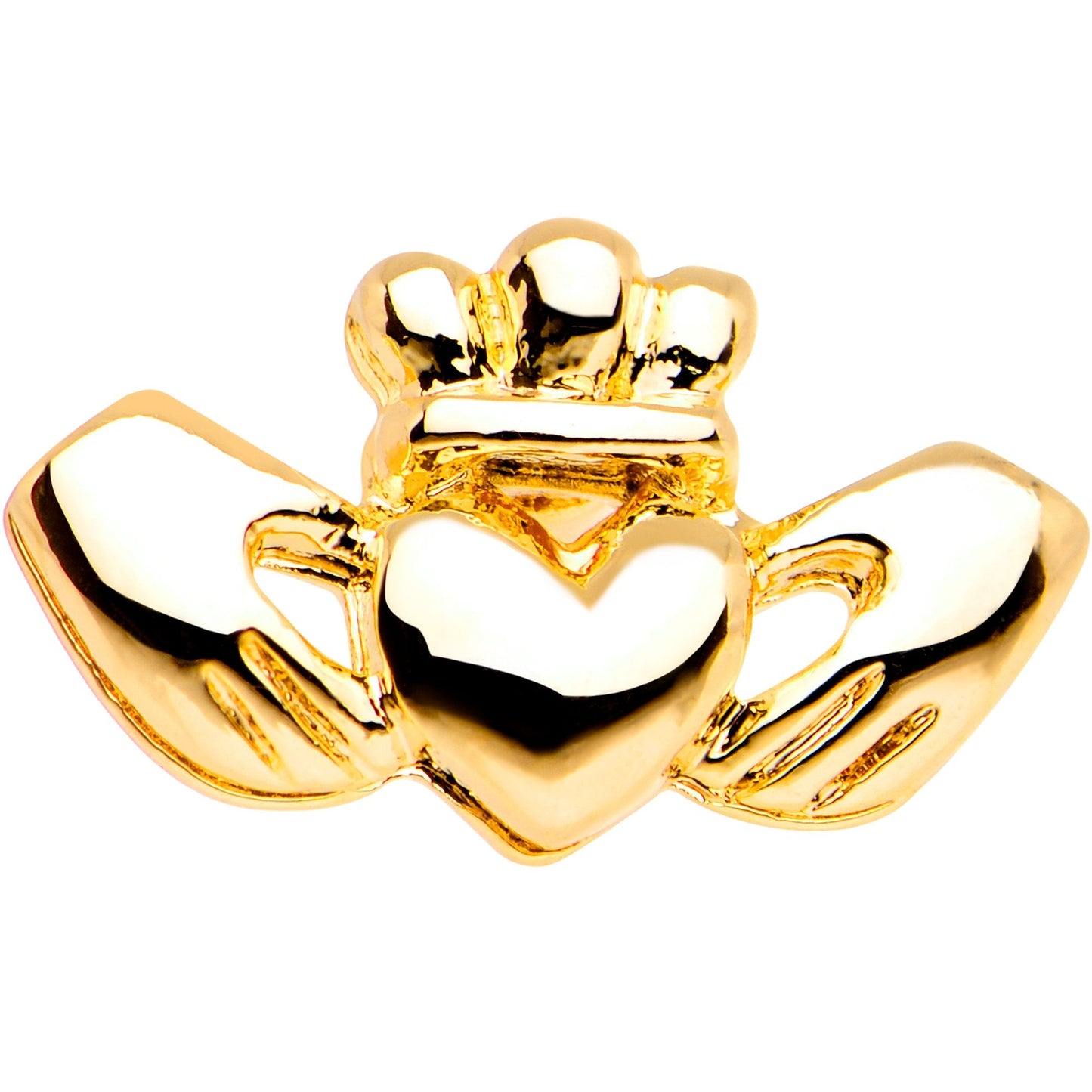 16G 1/4 Gold Tone Sacred Heart Tragus Cartilage Earring