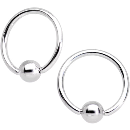 16G Clear CZ Gem Flower Horseshoe BCR Captive Ring Set of 4