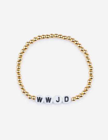 WWJD Gold Letter Bracelet