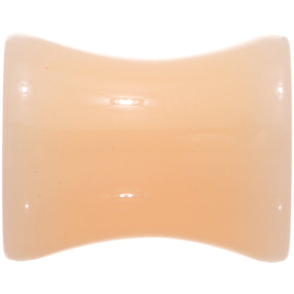 0G Flesh Tone Light Peach Solid UV Acrylic Saddle Plug Set