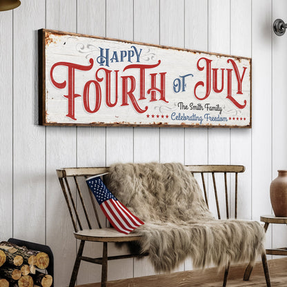 Happy 4th of July Personalized Sign