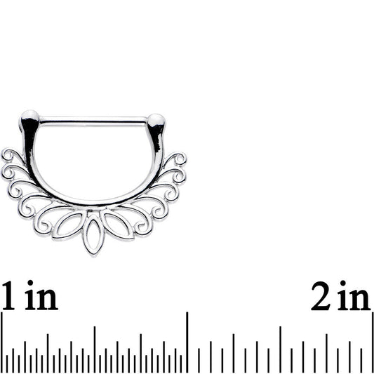 14G 9/16 Leaves of the Lotus Flower Nipple Clicker Set